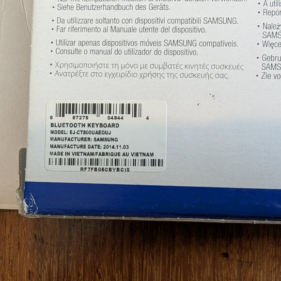 SAMSUNG GALAXY TAB S BLUETOOTH KEYBOARD 10.5" EJ-CT800VAEGUJ-NEW IN OPEN BOX - Picture 6 of 7